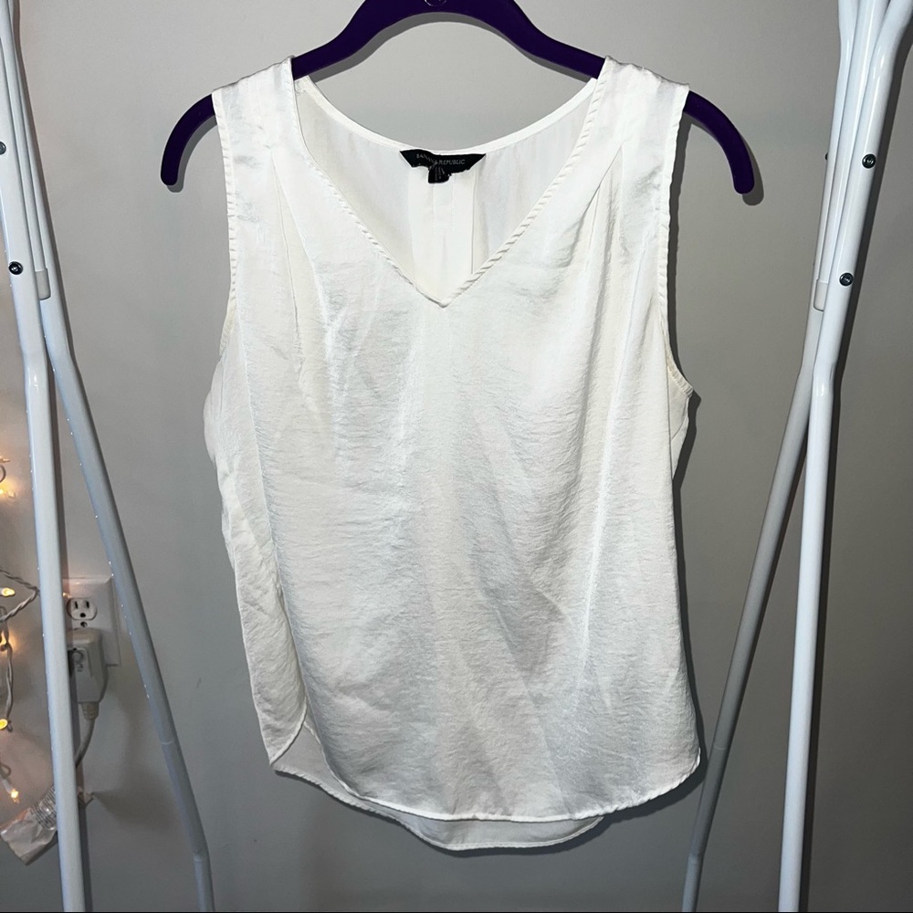 Banana Republic White Tank Top